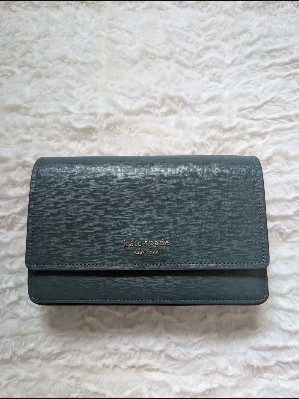 kate spade Dark Green Leather Crossbody Wallet